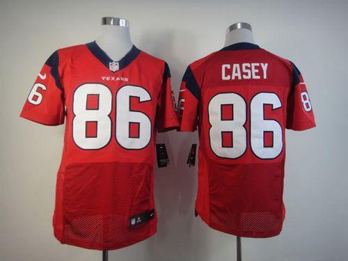 Texans #86 James Casey Red Alternate Men's Stitched NFL Elite Jersey