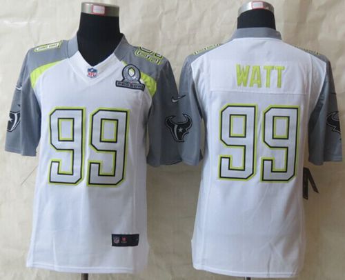 Texans #99 J.J. Watt White Pro Bowl Men's Stitched NFL Elite Team Carter Jersey