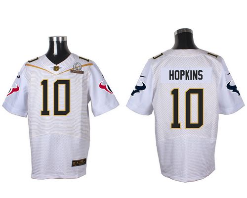 Texans #10 DeAndre Hopkins White 2016 Pro Bowl Men's Stitched NFL Elite Jersey
