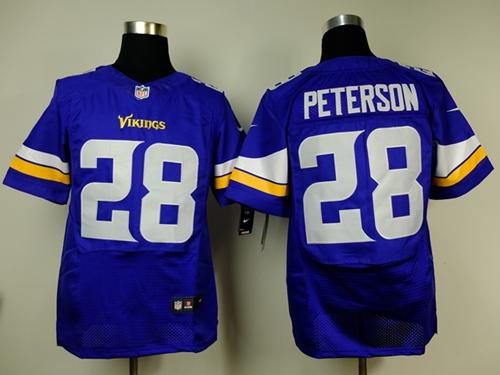 Vikings #28 Adrian Peterson Purple Team Color Men's Stitched NFL Elite Jersey