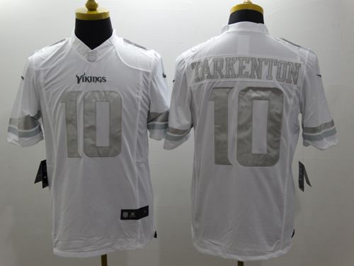 Vikings #10 Fran Tarkenton White Men's Stitched NFL Limited Platinum Jersey