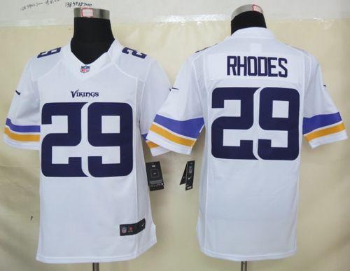 Vikings #29 Xavier Rhodes White Men's Stitched NFL Limited Jersey