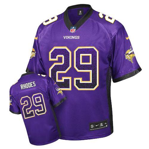 Vikings #29 Xavier Rhodes Purple Team Color Men's Stitched NFL Elite Drift Fashion Jersey
