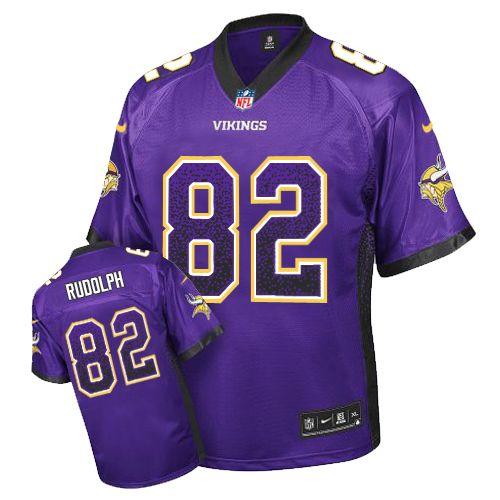 Vikings #82 Kyle Rudolph Purple Team Color Men's Stitched NFL Elite Drift Fashion Jersey