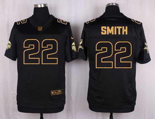 Vikings #22 Harrison Smith Black Men's Stitched NFL Elite Pro Line Gold Collection Jersey
