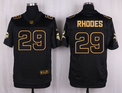 Vikings #29 Xavier Rhodes Black Men's Stitched NFL Elite Pro Line Gold Collection Jersey