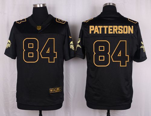 Vikings #84 Cordarrelle Patterson Black Men's Stitched NFL Elite Pro Line Gold Collection Jersey