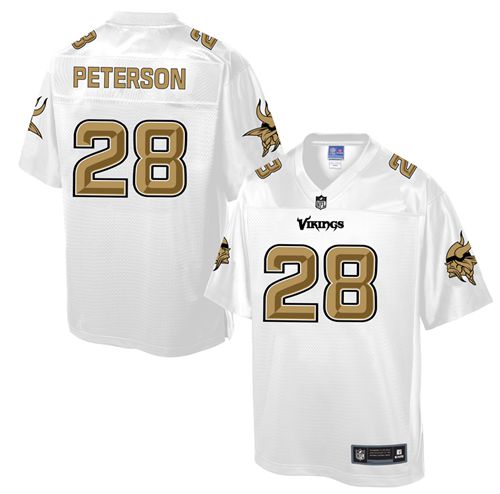 Vikings #28 Adrian Peterson White Men's NFL Pro Line Fashion Game Jersey