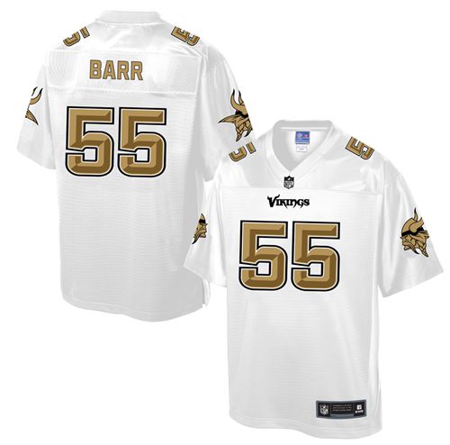 Vikings #55 Anthony Barr White Men's NFL Pro Line Fashion Game Jersey