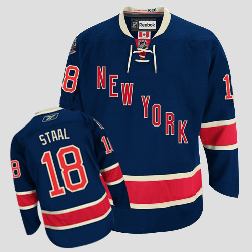 Rangers #18 Marc Staal Stitched Dark Blue 85TH Third NHL Jersey