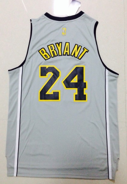 2013 New NBA Los Angeles Lakers 24 Kobe Bryant New Revolution 30 Swingman Fashion Gray Jerseys