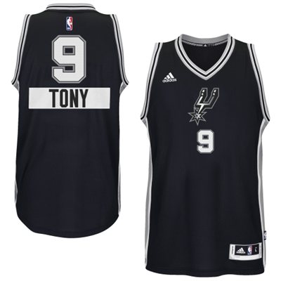 2014 15 Christmas Day San Antonio Spurs 9 Tony Parker  Black Swingman Road Jersey