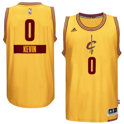 2014 15 Christmas Day jersey Cleveland Cavaliers 0 Kevin Love Gold Swingman Alternate Jersey