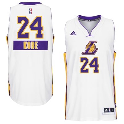 2014 15 Christmas Day jersey Los Angeles Lakers 24 Kobe Bryant White Swingman Alternate Jersey
