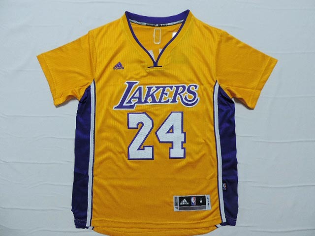 2014 15 Los Angeles Lakers 24 Kobe Bryant  Yellow Pride Swingman Jersey