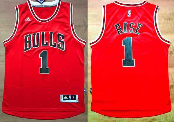 2014 2015 NBA Chicago Bulls 1 Derrick Rose New Revolution 30 Swingman Red Jersey