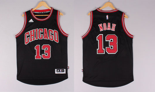 2014 2015 NBA Chicago Bulls 13 Joakim Noah New Revolution 30 Swingman Black Jersey