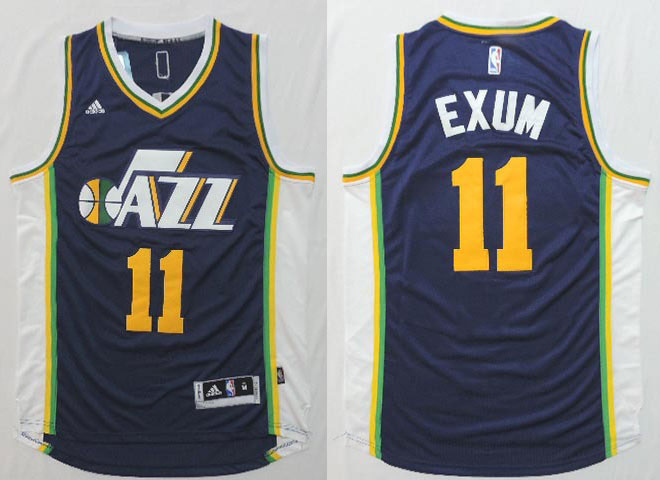 2014 2015  NBA Utah Jazz 11 Dante Exum New Revolution 30 Swingman Blue Jersey
