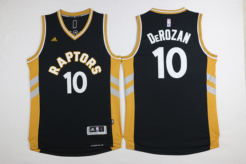 2015 2016 NBA Toronto Raptors 10 DeMar DeRozan New Revolution 30 Swingman Black Jerseys