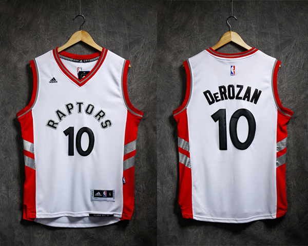 2015 2016 NBA Toronto Raptors 10 DeMar DeRozan New Revolution 30 Swingman White Jersey