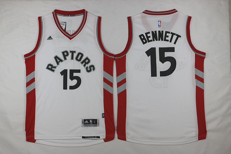 2015 2016 NBA Toronto Raptors 15 Anthony Bennett New Revolution 30 Swingman Home White Jersey