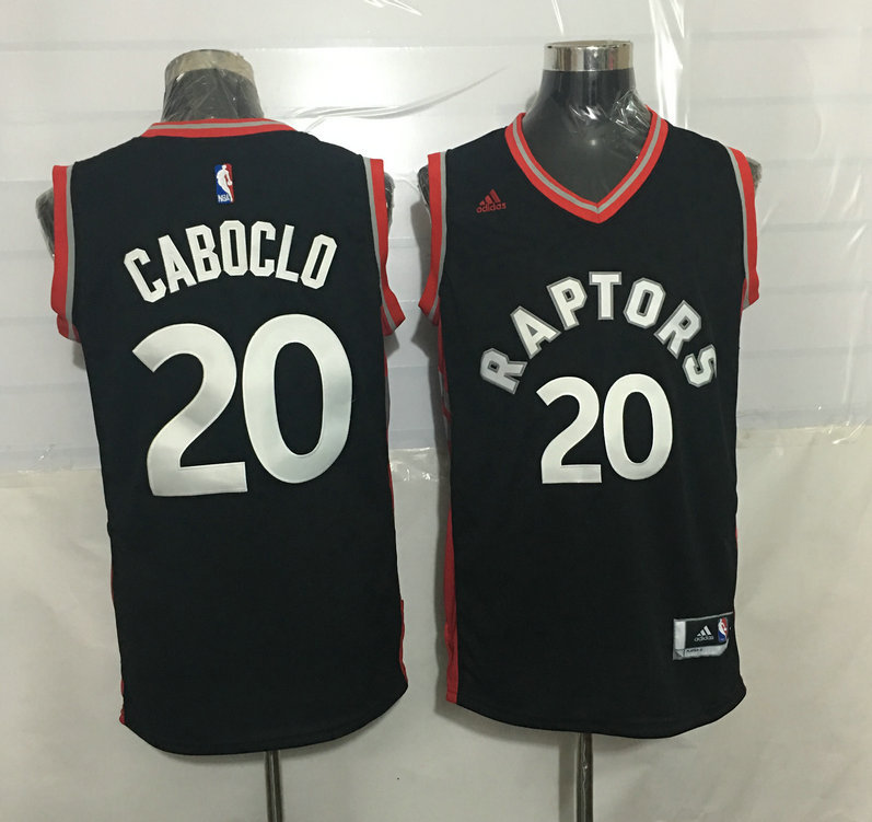 2015 2016 NBA Toronto Raptors 20 Bruno Caboclo New Revolution 30 Swingman Black Jersey
