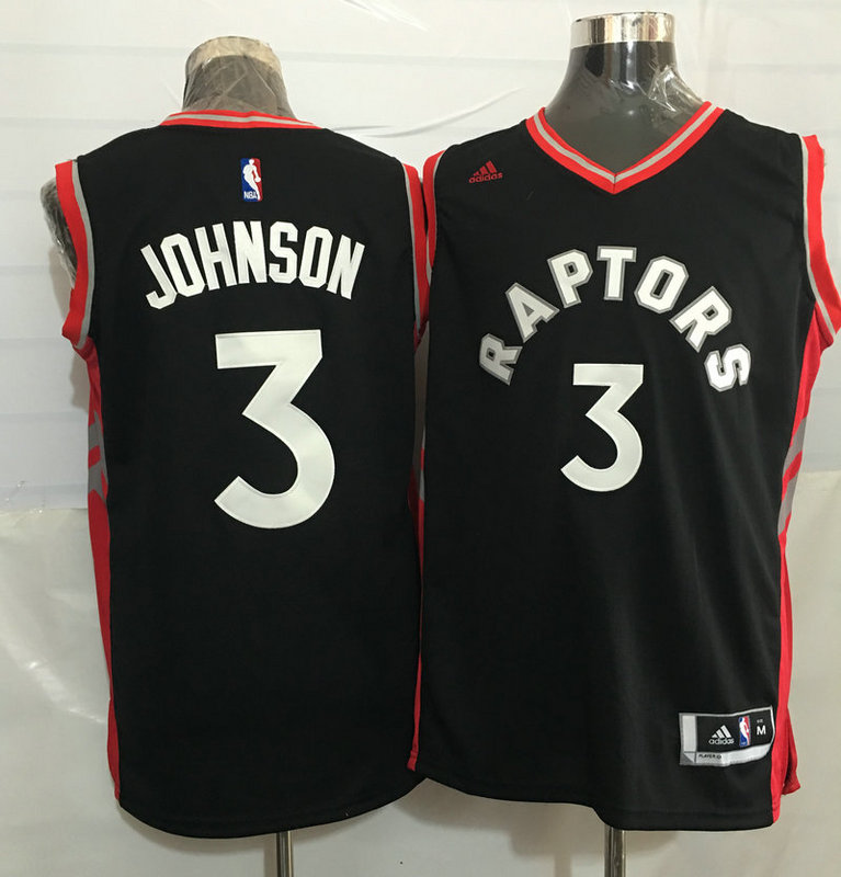 2015 2016 NBA Toronto Raptors 3 James Johnson New Revolution 30 Swingman Black Jersey