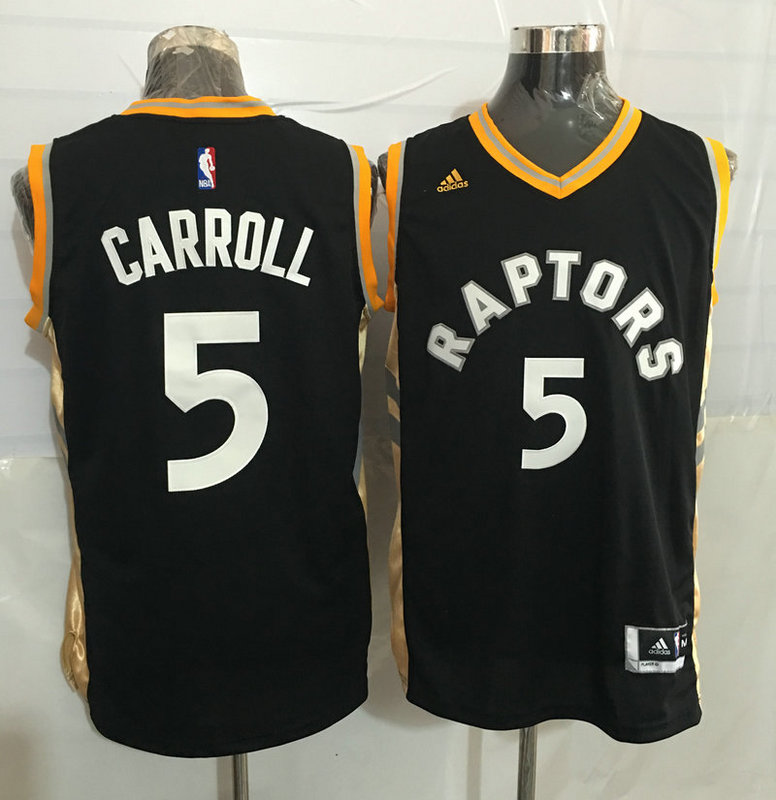 2015 2016 NBA Toronto Raptors 5 DeMarre Carroll New Revolution 30 Swingman Gold Jersey