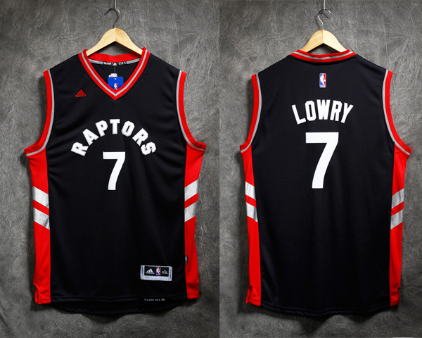 2015 2016 NBA Toronto Raptors 7 Kyle Lowry New Revolution 30 Swingman Black Jersey