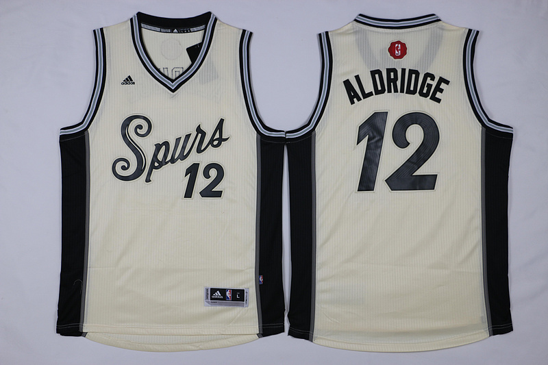 2015 2016 NBA Christmas Day jersey San Antonio Spurs 12 Lamarcus Aldridge New Revolution 30 Swingman Red Jersey