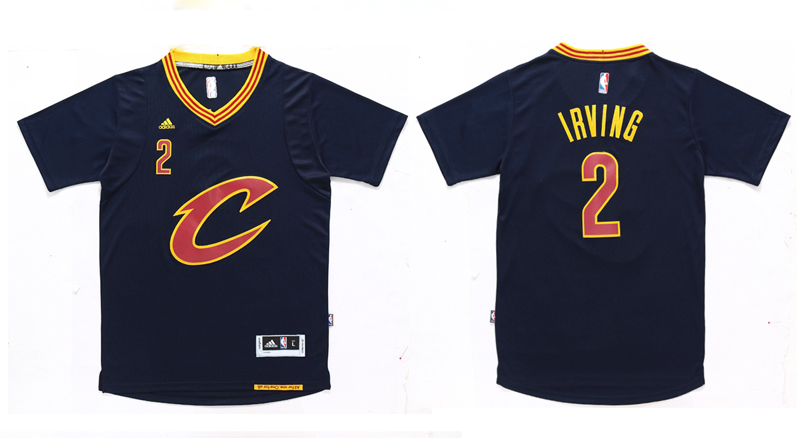 2015 2016 NBA Cleveland Cavaliers 2 Kyrie Irving New Revolution 30 Swingman Black Jersey with Sleeve