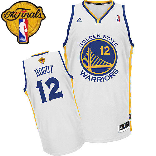 2015 NBA Finals Patch NBA Golden State Warriors 12 Andrew Bogut New Revolution 30 Swingman White Jersey