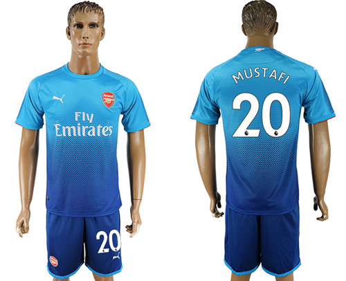 2017 18 Arsenal 20 MUSTAFI Away Soccer Jersey