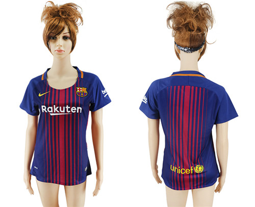 2017 18 Barcelona Home Women Soccer Jersey