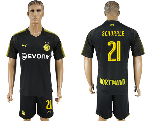 2017 18 Dortmund 21 SCHURRLE Away Soccer Jersey