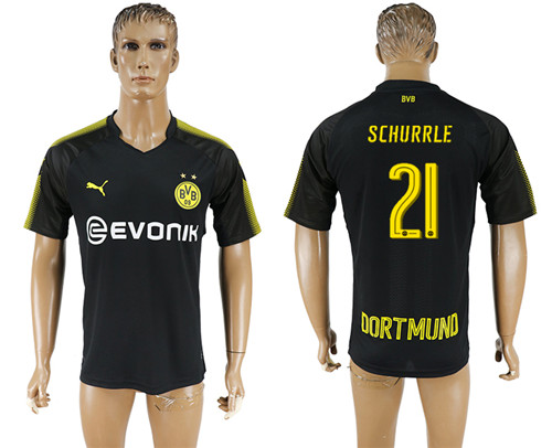 2017 18 Dortmund 21 SCHURRLE Away Thailand Soccer Jersey
