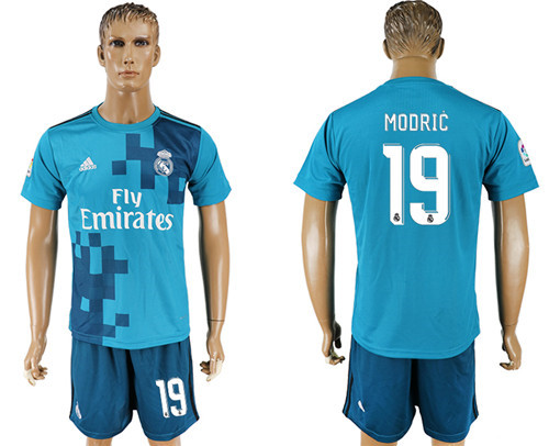 2017 18 Real Madrid 19 MODRIC Third Away Soccer Jersey