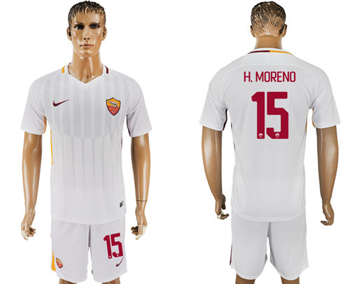 2017 18 Roma 15 H.MORENO Away Soccer Jersey
