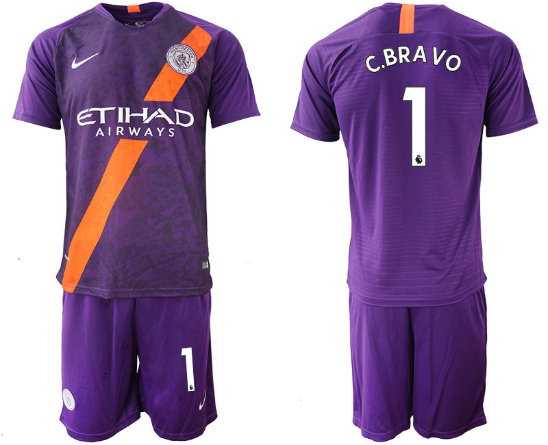 2018 19 Manchester City 1 C.BRAVO Third Away Soccer Jersey