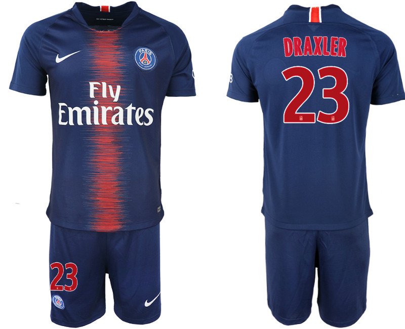2018 19 Pari Saint Germain 23 DRAXLER Home Soccer Jersey
