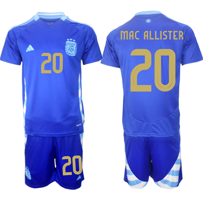2024 25 Argentina 20 MAC ALLISTER Away Soccer Jersey