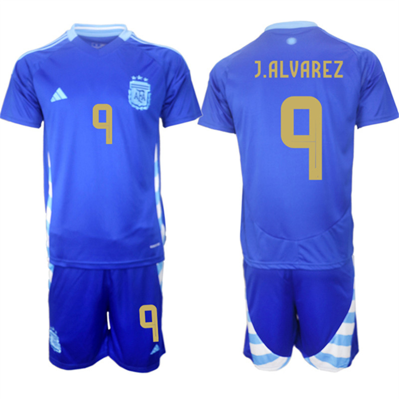 2024 25 Argentina 9 J.ALVAREZ Away Soccer Jersey