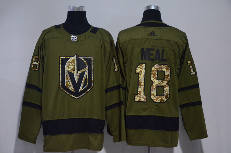 2017 NHL Vegas Golden Knights #18 James Neal Green Salute To Service Ice Hockey Jerseys
