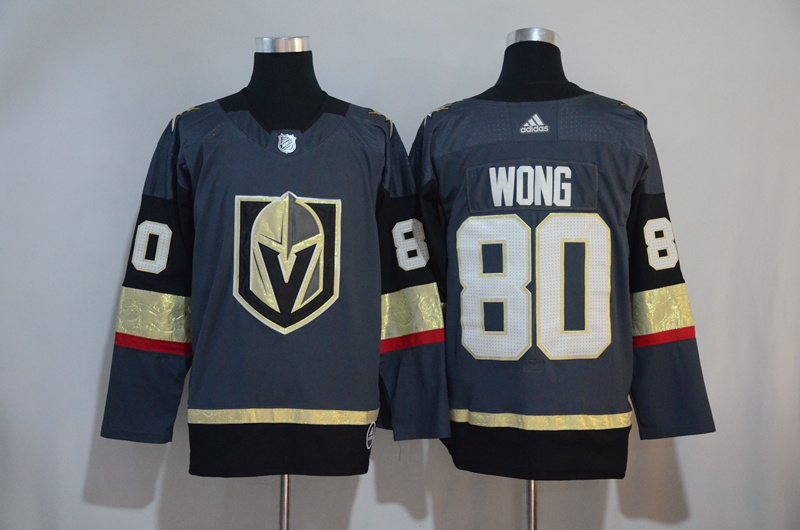 2017 NHL Vegas Golden Knights #80 Tyler Wong Gray Ice Hockey Jerseys