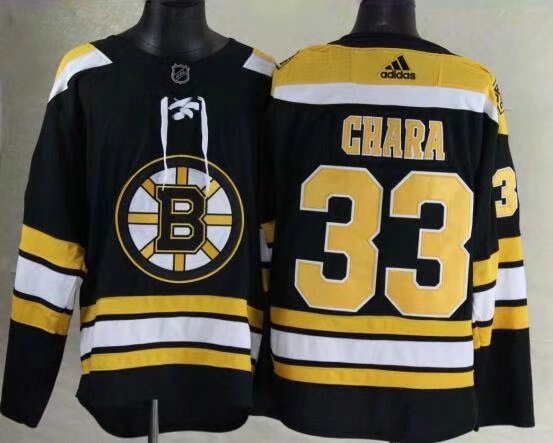 Boston Bruins #33 Zdeno Chara Black Home Authentic Stitched NHL Jersey