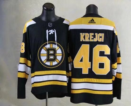Boston Bruins #46 David Krejci Black Home Authentic Stitched NHL Jersey