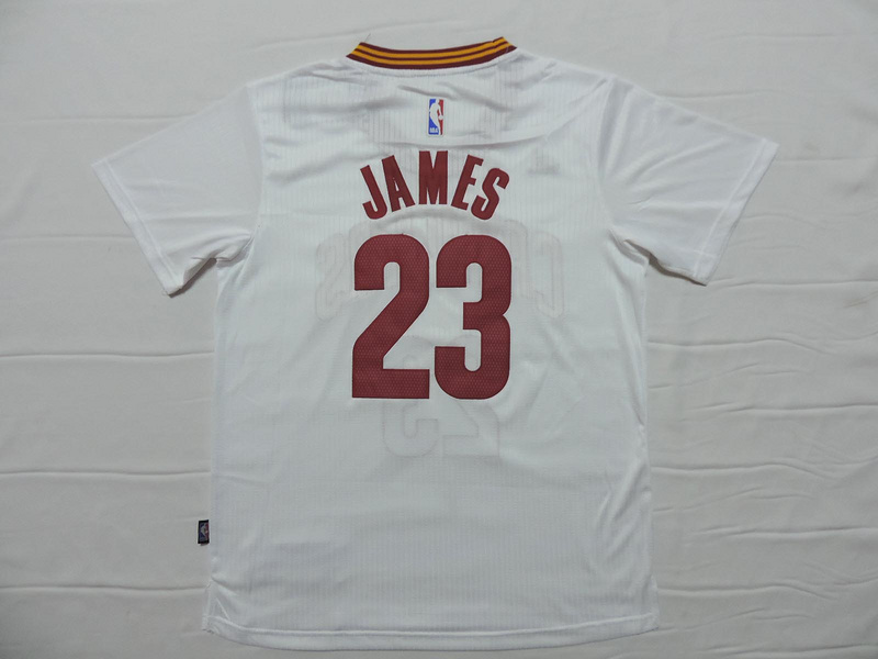 NBA 2014 2015 Cleveland Cavaliers 23 Lebron James New Revolution 30 Swingman White Jerseys with Sleeve