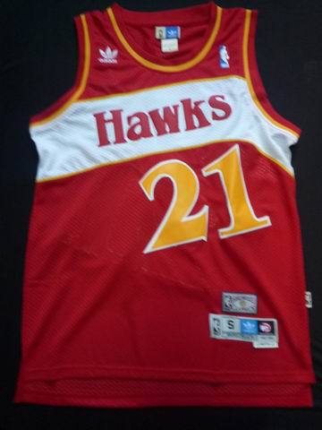  NBA Atlanta Hawks 21 Dominique Wilkins New Rev30 Swingman Red Jersey