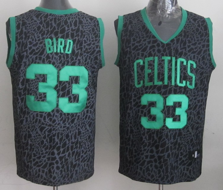 NBA Boston Celtics 33 Larry Bird Crazy Light Swingman Black Jersey