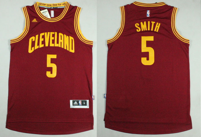  NBA Cleveland Cavaliers 5 Jr Smith New Revolution 30 Swingman Red Jersey